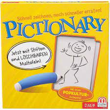 Add to a page by using. Mukk Spielwaren Munster Mattel Games Pictionary Mattel 0887961348835