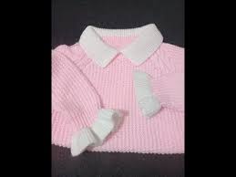Orgu Gomlek Yaka Ve Firfirli Kol Yapimi Youtube Baby Knitting Crochet Baby Knit Crochet