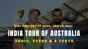 Live stream, tv channel, start time and team news. India Vs Australia Schedule 2020 3 T20s 3 Odis 4 Tests