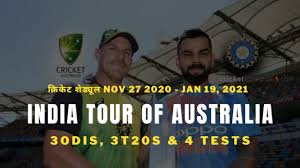 The india cricket team toured australia from november 2020 to january 2021 to play four tests, three one day internationals (odis) and three twenty20 international (t20i) matches. India Vs Australia Schedule 2020 3 T20s 3 Odis 4 Tests