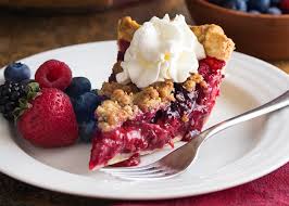 Midsummer Mixed Berry Pie With Crumb Topping Just A Little Bit Of Bacon