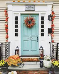 Gray house no shutters turquoise door. Turquoise And Blue Front Doors With Paint Colors House Of Turquoise