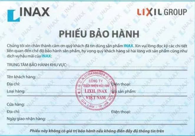 Trung tâm bảo hành Inax - uy tín, tin cậy - hotline 1800663