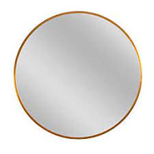 Metal frame in a gold finish. Round Gold Mirror Bed Bath Beyond