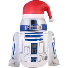 Gemmy christmas airblown inflatable outdoor north pole sign, 3.5 ft tall, blue. 4 6 Airblown Inflatable R2d2 With Santa Hat Star Wars Christmas Inflatable Walmart Com Walmart Com