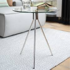 Tripod Glass Side Table Clear Side Table Glass Side Tables Living Room Side Table