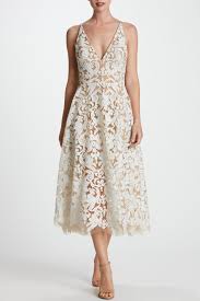 269 Blair Sequin Lace Fit And Flare Midi Dress White Gorgeous Pattern W Sequins Midi Wedding Dress Fit Flare Dress Dresses