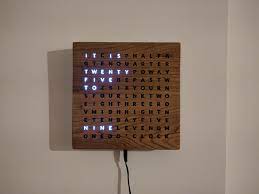 I Made A Wooden Word Clock Handmade Crafts Howto Diy Wooden Words Wooden Clock Diy Clock