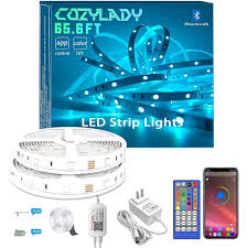 Strip bedroom led lights room decor. Bluetooth Led Strip Lights 65 6ft Cozylady Led Light Strips Controlled By Smart Phone App Music Sync Led Lights Strip For Bedroom Decor Room Decor Children S Room Best Buy Canada