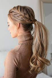Fishtail French Braid Ponytail Missy Sue Cutehairstyles Cool Braid Hairstyles Braided Ponytail Hairstyles French Braid Ponytail