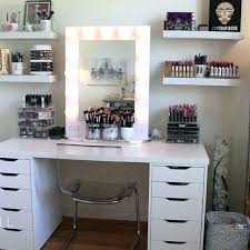 Vessel sinks and the shelves create a stunning symmetrical look. Vanities White Vanity Set Ikea White Vanity Desk Best Vanity Table Ideas On Makeup Vanities For Elegant Househo Vanity Set Ikea Beauty Room Beauty Room Vanity
