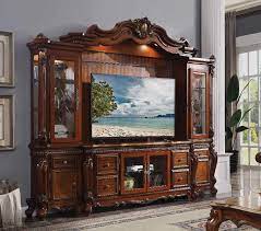 Bring a tv into any room with a versatile tv cabinet credenza. Acme 91520 4 Pc Astoria Grand Roza Picardy Cherry Oak Finish Wood Entertainment Center Wall Unit Wood Entertainment Center Entertainment Center Wall Unit Oak Entertainment Center