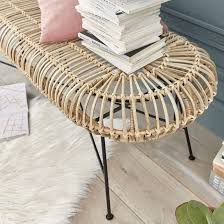 Banc En Rotin Et Metal 120 Cm Rotin Bois Dessus Bois Dessous La Redoute Meuble Rotin Banc Salle A Manger Banc