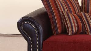 Küchensofa leder ledersofa am computer bestellen. Big Sofa Corin Antik Dunkel Braun Und Rot Inkl Kissen