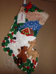 Bucilla Felt Applique Christmas Stocking Kits Merrystockings Felt Christmas Stockings Christmas Stockings Christmas Stockings Diy