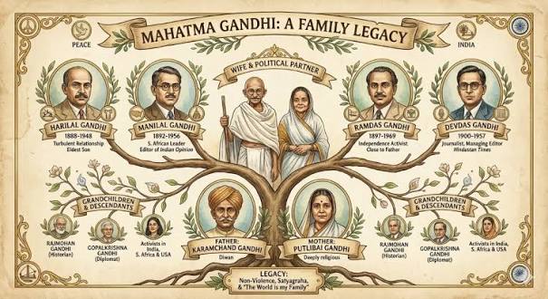 ⚡Nation Alert | Mahatma Gandhi's family ...... -life was deeply intertwined with his political and spiritual journey. He came from a traditional,... | Instagram