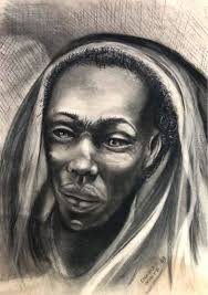 Original Charcoal Drawing On Paper By Charles White