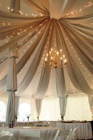 Fabric Swags In A Tent With Fairy Lights For Wedding Reception My Family And Bridal Party Should Be So Hap Wedding Pinterest Wedding Tent Wedding Decorations
