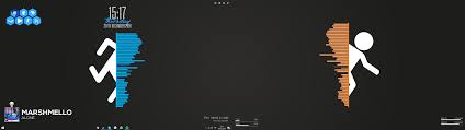 Portal Wallpaper Dual Monitor Rainmeter Dual monitor wall paper from the video game dark matter dash. portal wallpaper dual monitor rainmeter