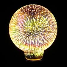 Colorful Fireworks 3d Glass Led Night Light Decorative Bulb Led Night Lamp Led Night Light 3d Led Night Light