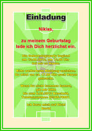 Fußball party deko zum ausdrucken: Einladungskarte Einladung Zum Kindergeburtstag