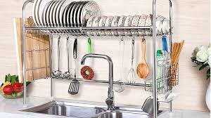 This hanging dish rack is great for standing plates up to dry and laying other small items flat. Zte7xhcnpepzgm