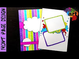 Notebook Cover Ideas Front Page Design For School Project Decorate Project File Border Desig Front Page Design Book Cover Page Design Folder Cover Design