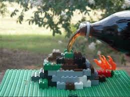 Lego Mentos Diet Soda Volcano I Once Did This Experiment With Mentos Diet Coke It Really Does Make A Volcano Science For Kids Fun Science School Fun
