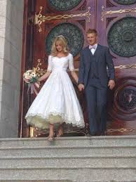 We have a wide customer reviews (1406)wedding dresses for short brides. Half Sleeves Ankle Length Wedding Dresses A Line Country Garden Short Bridal Gowns Scoop Custom Made Wedding Gowns Wedding Dresses Aliexpress