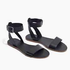 Black Ankle Strap Sandals Flat The Boardwalk Ankle Strap Sandal Shopmadewell Sandals Madewell Ankle Strap Sandals Strap Sandals Women Strap Sandals Flat