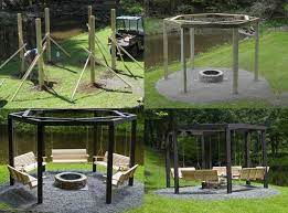 Check spelling or type a new query. Diy Backyard Fire Pit With Swing Seats