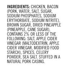 Aidells® Smoked Chicken Sausage Pineapple & Bacon, 12 Oz - Ralphs