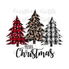 Plaid Leopard Christmas Trees Merry Christmas With Lights Sublimation Transfer Ready To Press Christmas Designs Christmas Svg Christmas Pictures