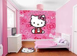 The pink color and cute appearance make this hello kitty famous all around the world. 20 Hello Kitty Bedroom Decor Ideas To Make Your Bedroom More Cute Diseno De Cuarto Mural Infantil Cuarto Infantil