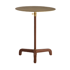 Adjustable Side Table With Leather Tall In 2020 Adjustable Side Table Accent Table Linen Accent Chairs
