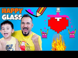 Either remove blocks to get the glass to the bottom without spilling, fill the cup up with water or flip the glass into the correct location. Mutlu Ve Gozluklu Bardak Happy Glass Oynuyoruz 37 50