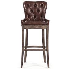 Tufted Leather Bar Stools Rustic Retreat Leather Bar Stools Bar Stools Leather Bar