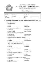 Soal Uts Bahasa Inggris Kelas 4 Sd Smt 1