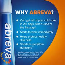 Abreva Docosanol 10 Cream Tube Fda Approved Treatment For Cold Sore Fever Blister 2 Grams Fsa Eligible