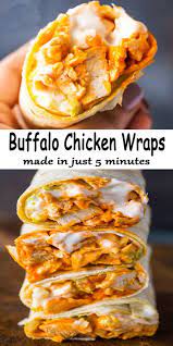 Buffalo Chicken Wraps Delishtasty Com Recipe Wraps Recipes Easy Buffalo Chicken Wraps Chicken Wrap Recipes