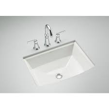 Kohler Archer Vitreous China Undermount Bathroom Sink In White With Overflow Drain K 2355 0 The Home Depot Undermount Bathroom Sink Rectangular Sink Bathroom Bathroom Styling