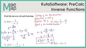 Precalculus‎ > ‎ answer keys. Kutasoftware Precalc Inverse Functions