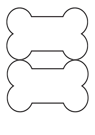 Bone Template Dog Template Paw Patrol Birthday Party Puppy Birthday Parties