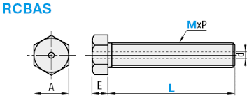 Sechskantschrauben sind schrauben mit gewinde, bei denen der kopf in form eines außensechskant geformt wurde. Rcbas8 30 Sechskantschrauben Durchgehende Bohrung Von Misumi Misumi
