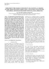 Prepared by the university of tennessee center for clean products. Pdf Implementation The Energy Efficiency System According To The Green Building Index Case Study At Panasonic Industrial Devices Semiconductor Malaysia 2012 Bc Chew And Muhammad Amirrudin Academia Edu