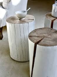 Whitewashed Stumps As Side Tables Great On The Porch Too Decor Log Side Table Wood Stool