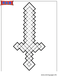 Cars and trucks of various brands, airplanes, helicopters, rural and urban transport, construction equipment. Minecraft Sword Coloring Pages Printable