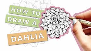 This video shows you how to pronounce dahlia How To Draw A Dahlia Step By Step Tutorial The Happy Ever Crafter