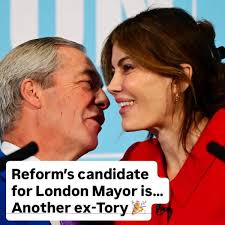 In an announcement that will surprise absolutely nobody who owns a TV,  ex-Tory Laila Cunningham has been announced as Reform UK's candidate for  Mayor of London. She is clearly comfortable in front
