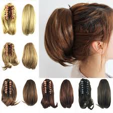 Do you remember ariana grande and her signature tail? 8 Colors Curly Short Hair Ponytail Wigs Claw Clip Hair Pieces Hair Extensions Little Pony Tail Wish